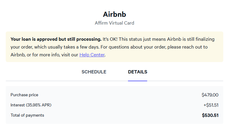 Affirm Airbnb