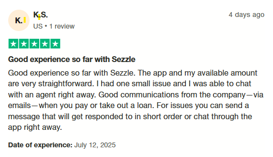 Sezzle review good experience