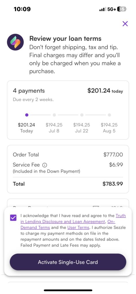 Review your loan terms with Sezzle Review your loan terms with Sezzle