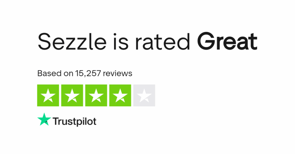 Sezzle Trustpilot rating