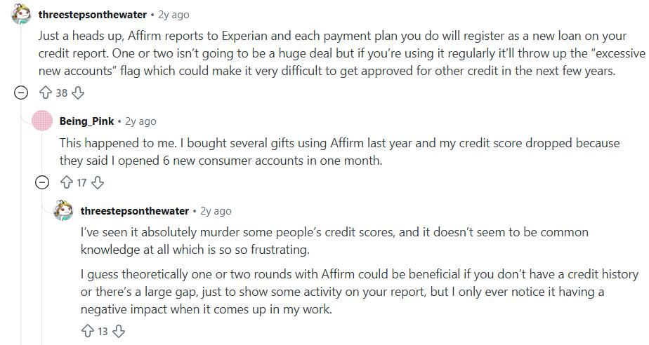 Affirm reddit