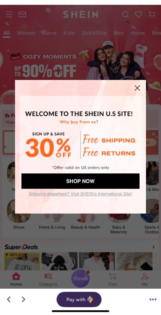 BNPL shein
