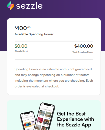 Sezzle spending power