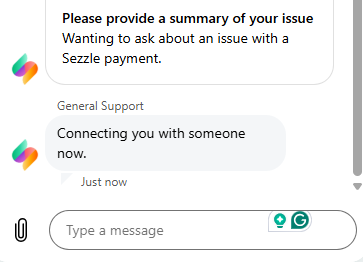 Sezzle chat