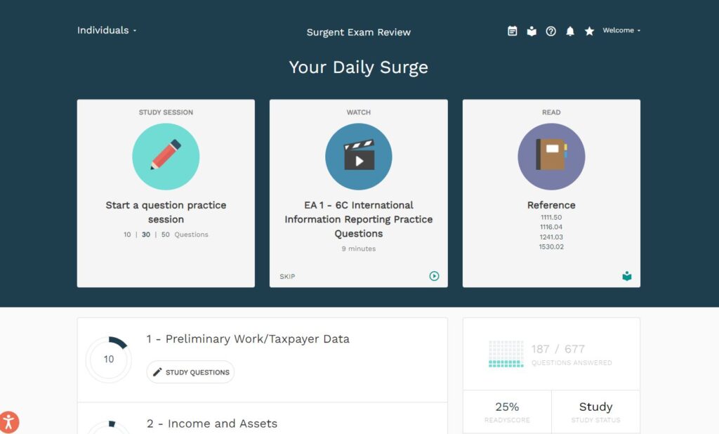 Surgent EA exam review