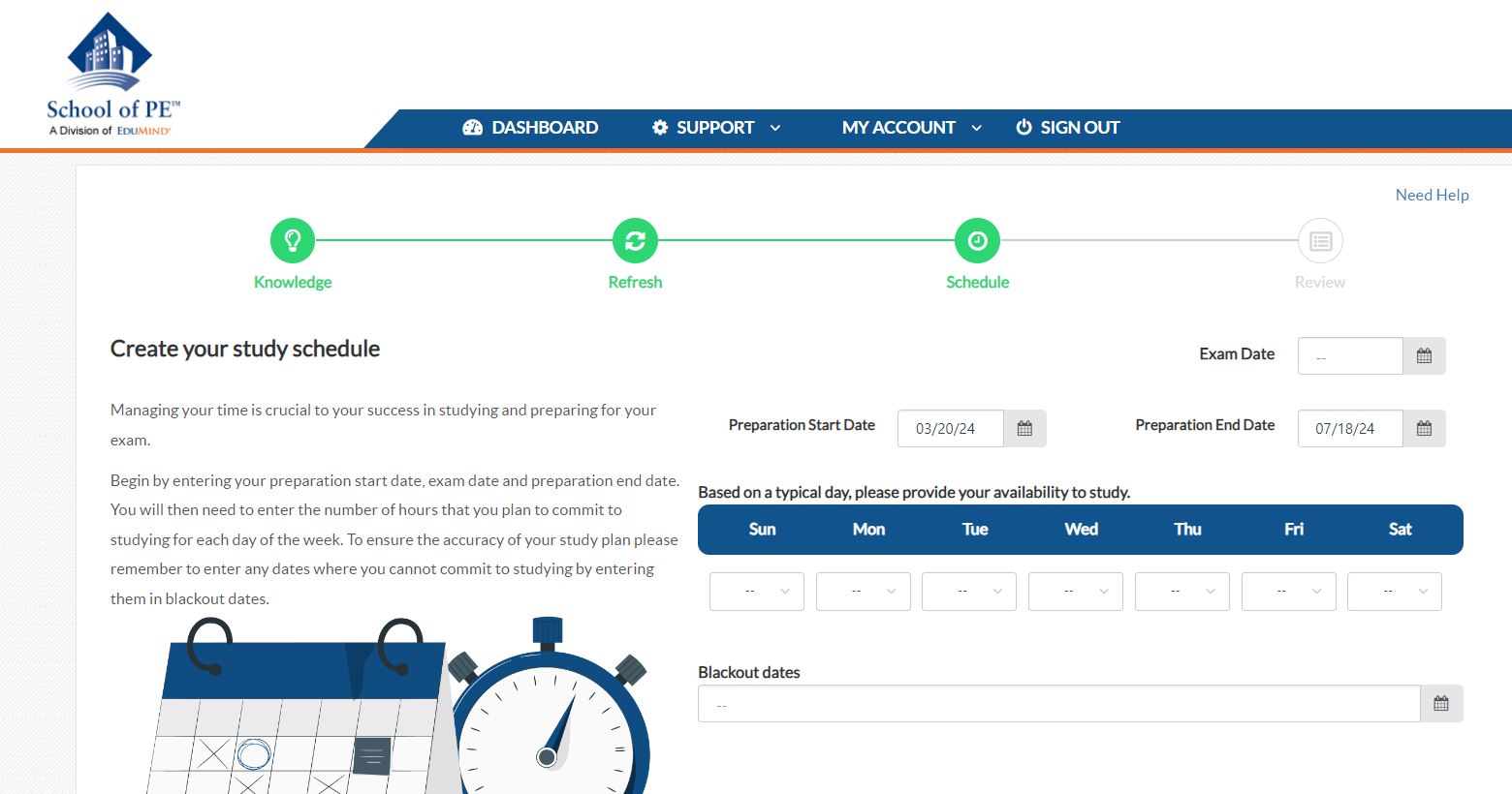 School of PE FE Study Plan