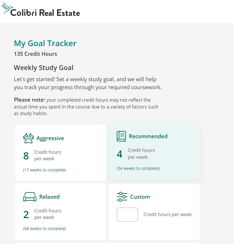 Colibri goal tracker