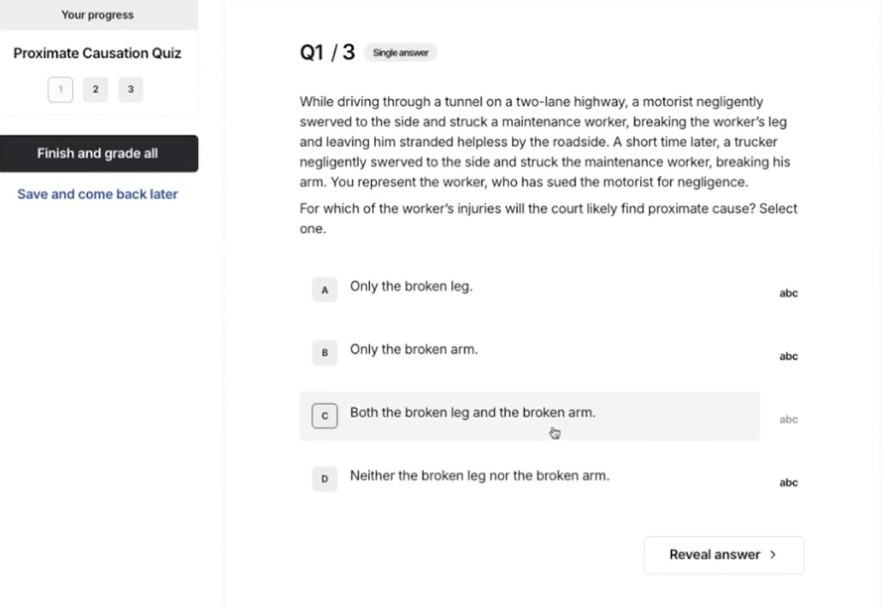 Quimbee bar practice question