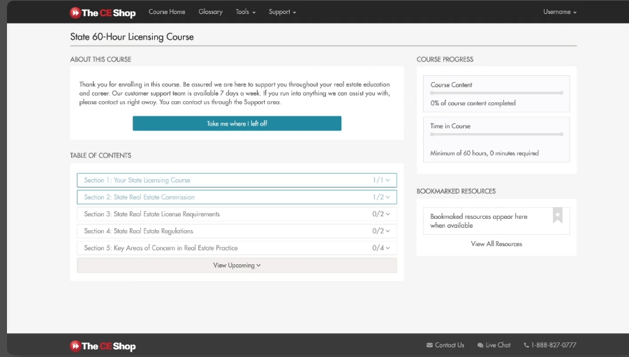 CE Shop licensing course