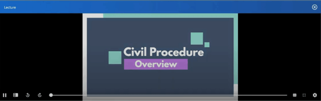 Barbri civil procedure overview