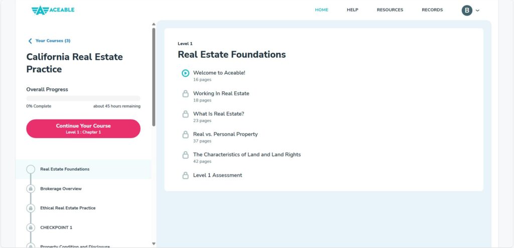 Aceable Agent practice