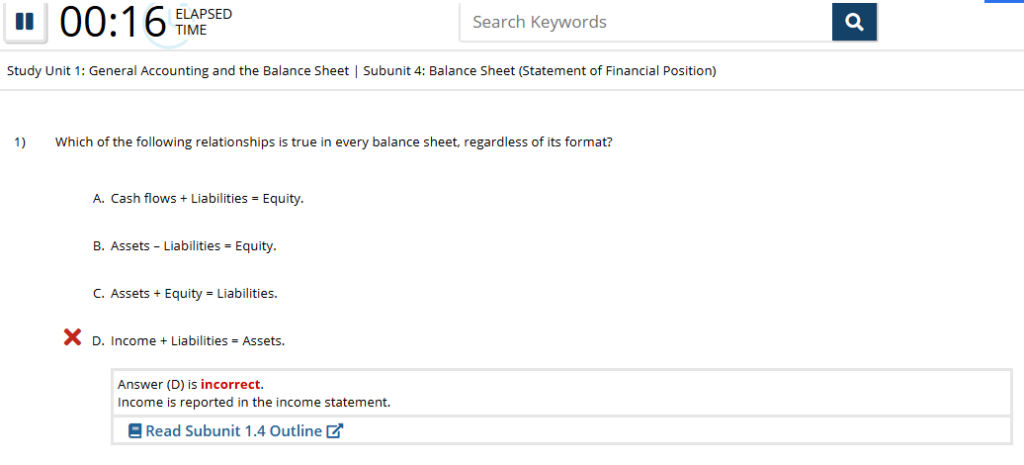 Gleim FMAA practice test