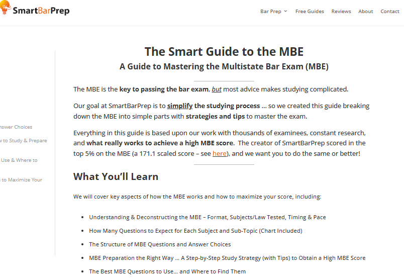 SmartBarPrep essay analytics screen