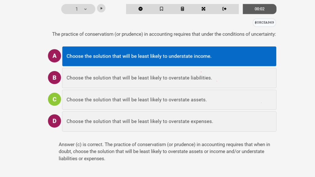 PRC FMAA practice question