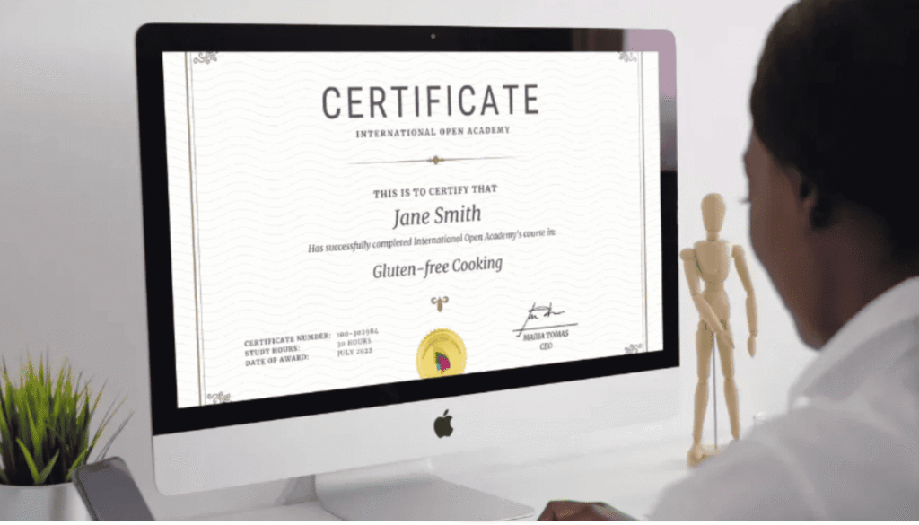 International Open Academy certificate completion