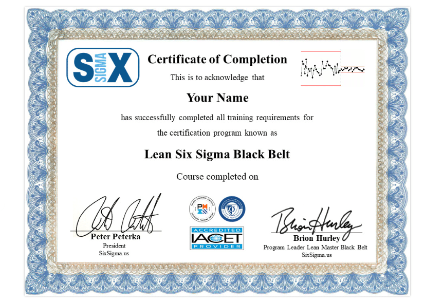 6Sigma.us Lean Six Sigma training interface