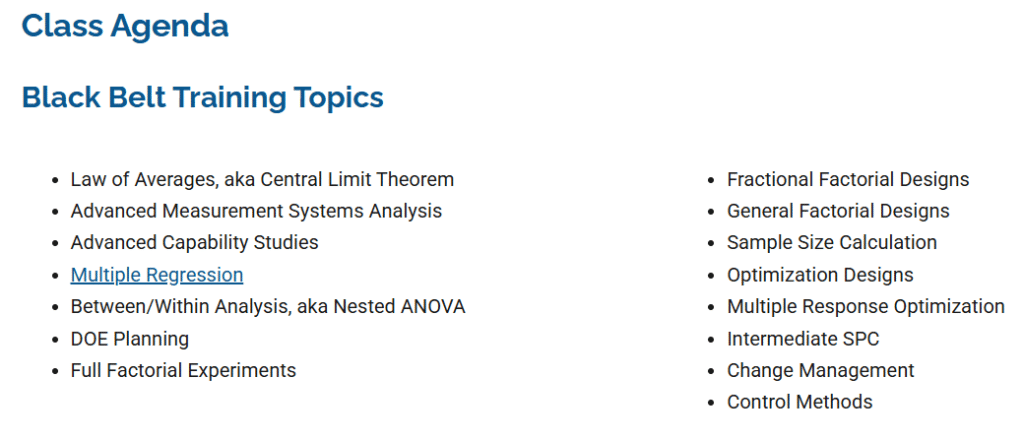 6Sigma.us Lean Six Sigma training interface