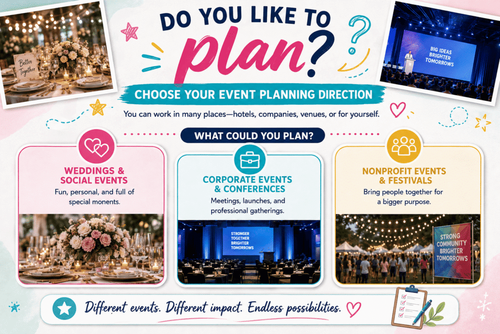 Event planner coordinating venue setup with vendors