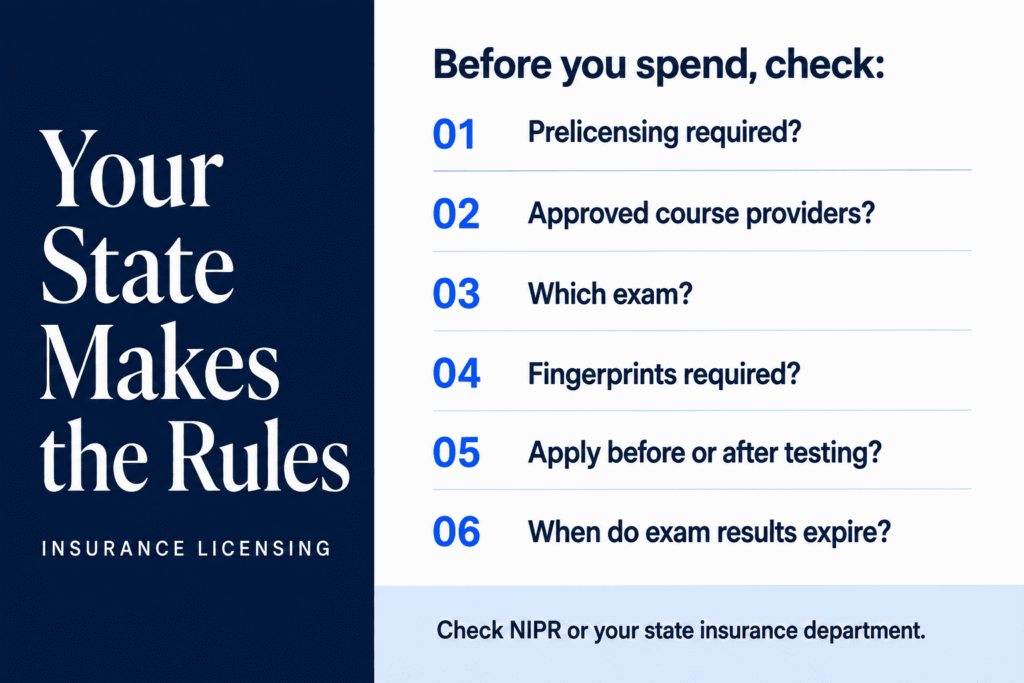 Your state makes the rules for insurance licensing