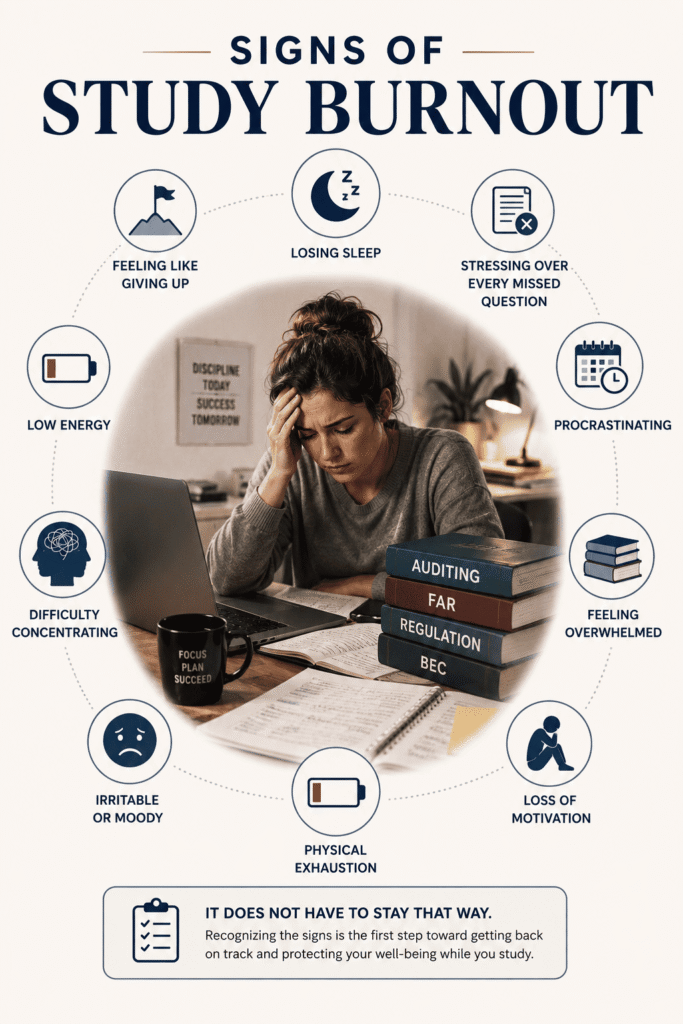 CPA candidate studying at desk