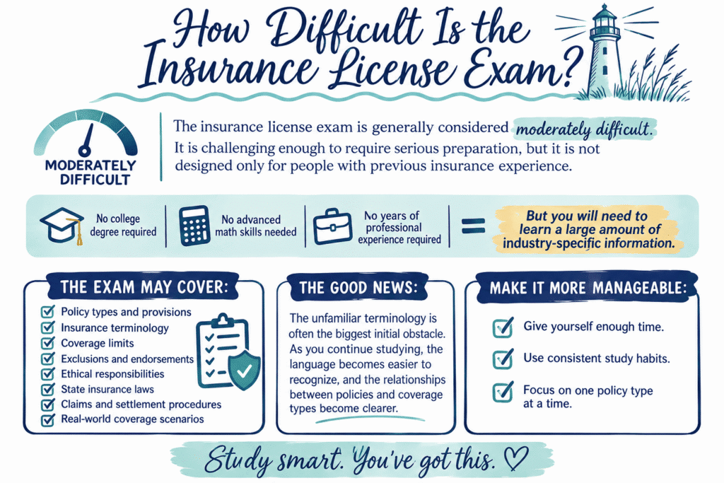 how difficult is Insurance License Exam