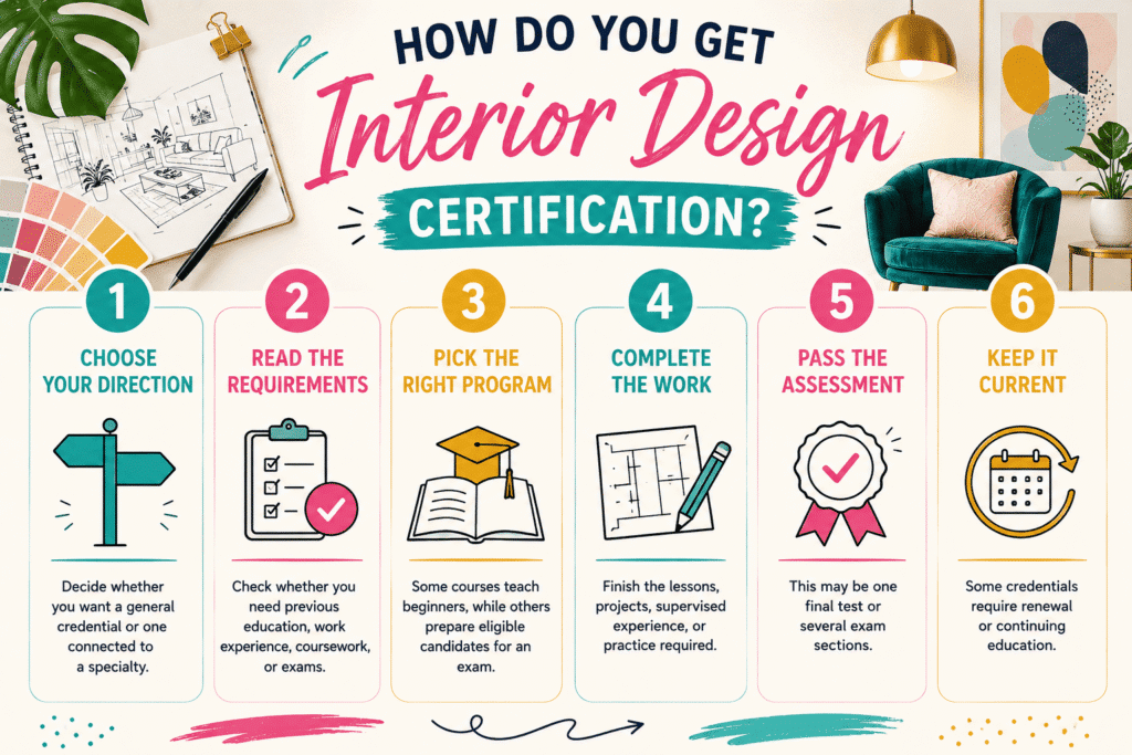 Interior design certificate certification and license comparison