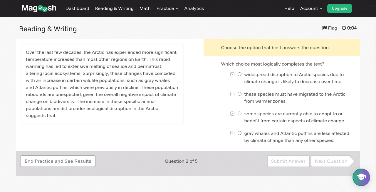 Magoosh SAT Reading and Writing practice passage