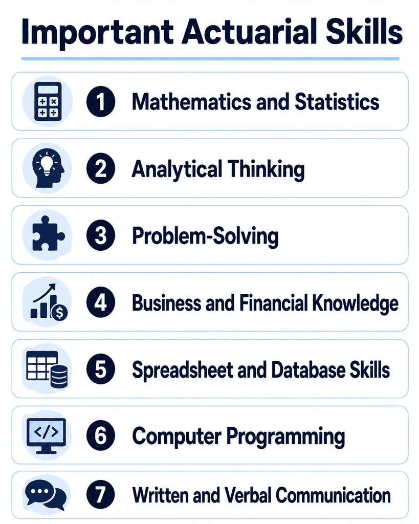 The three E's of actuary requirements