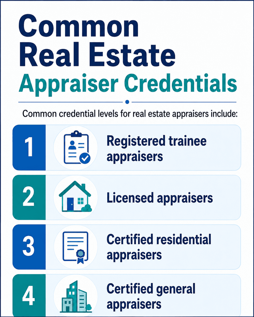 Appraiser credential levels by property type