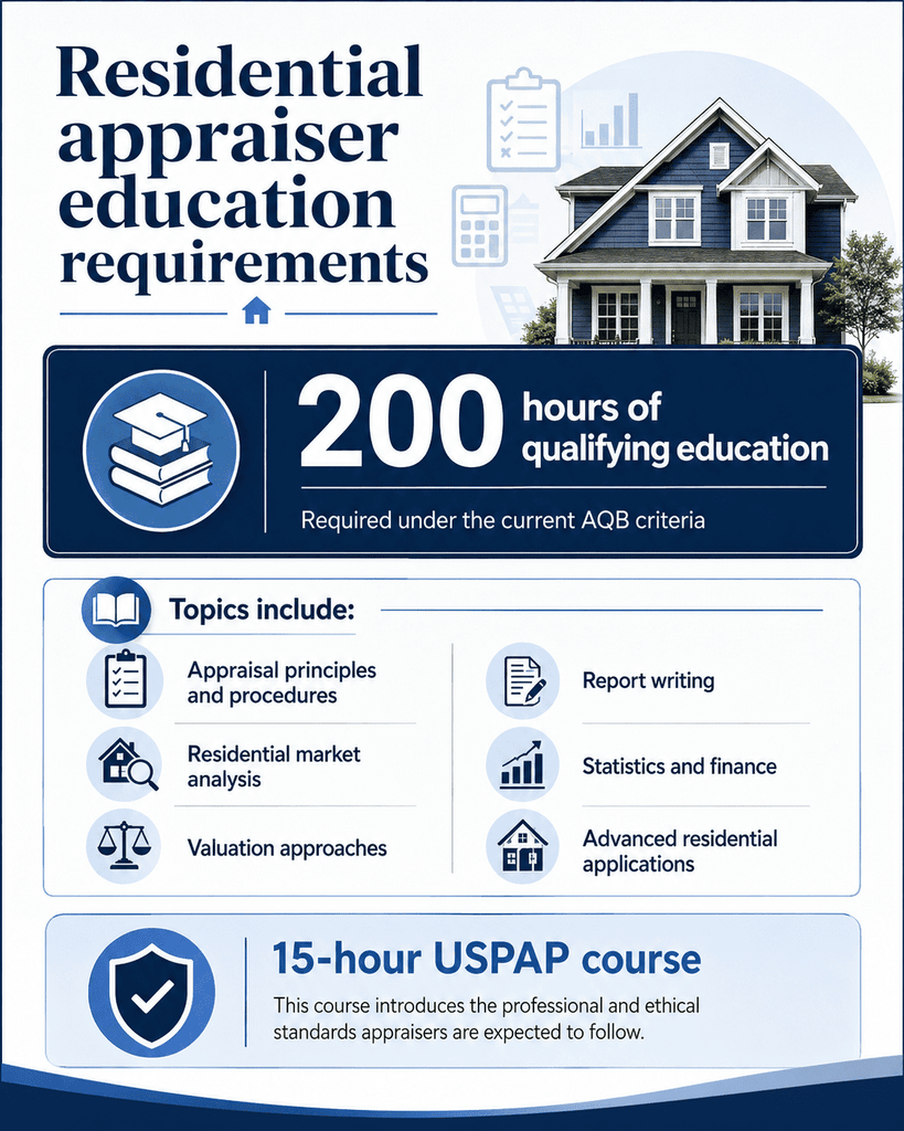 Certified residential appraiser education topics