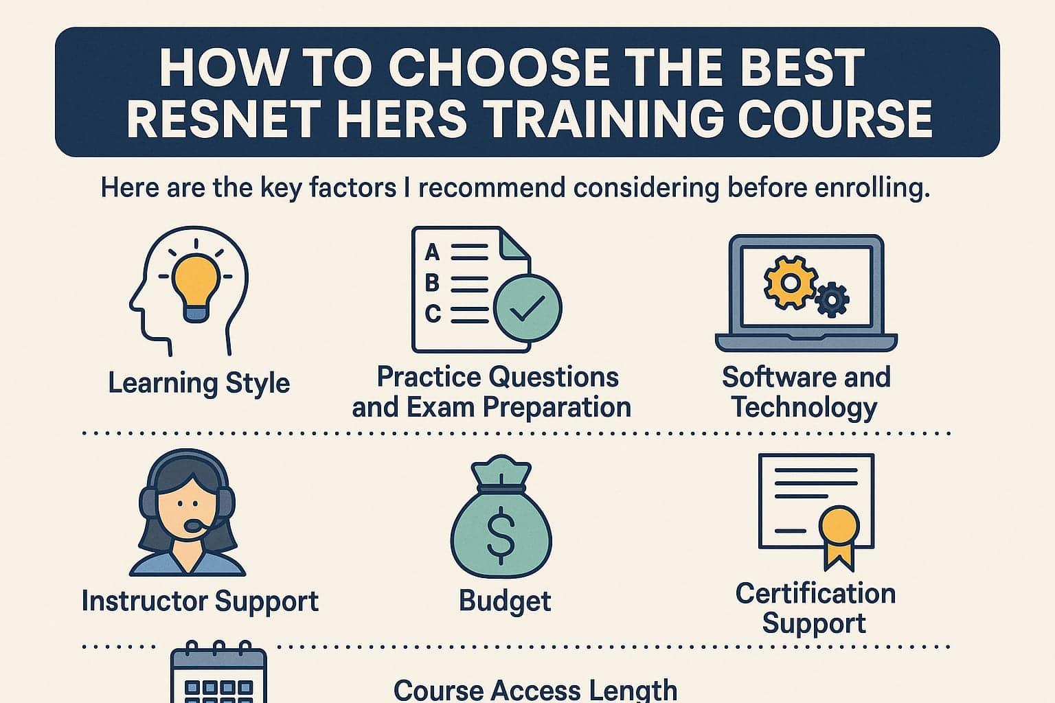 How to choose a RESNET HERS training course