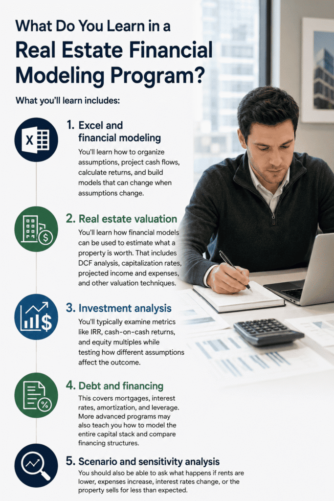 What you learn in a real estate financial modeling program