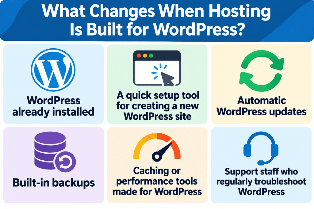 What WordPress hosting adds versus regular hosting