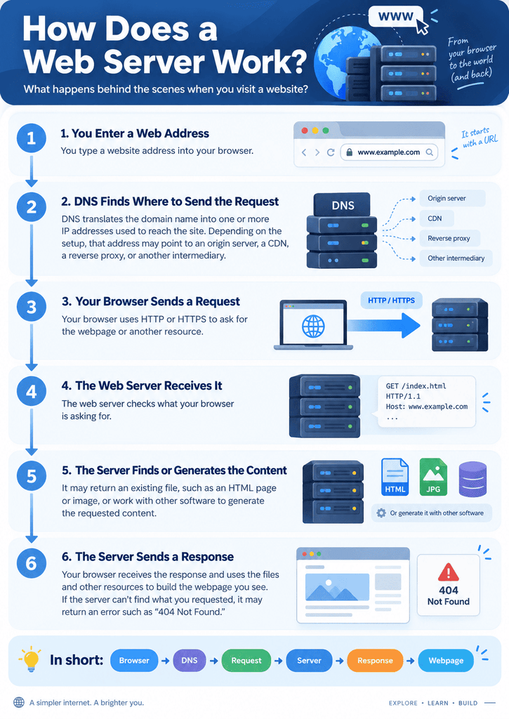 How a web server answers a browser request
