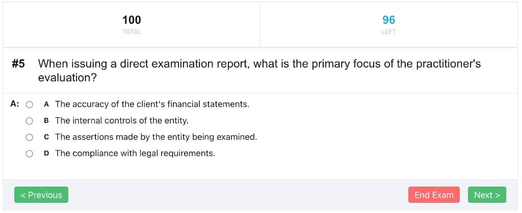 Lambers CPA exam simulation