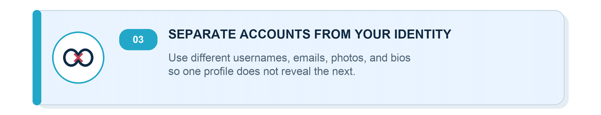 Separate Accounts From Your Identity