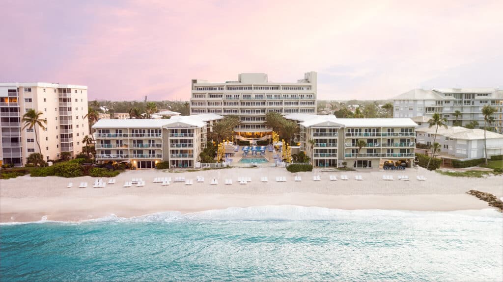 exterior view of the Edgewater Beach Hotel in Naples, Florida