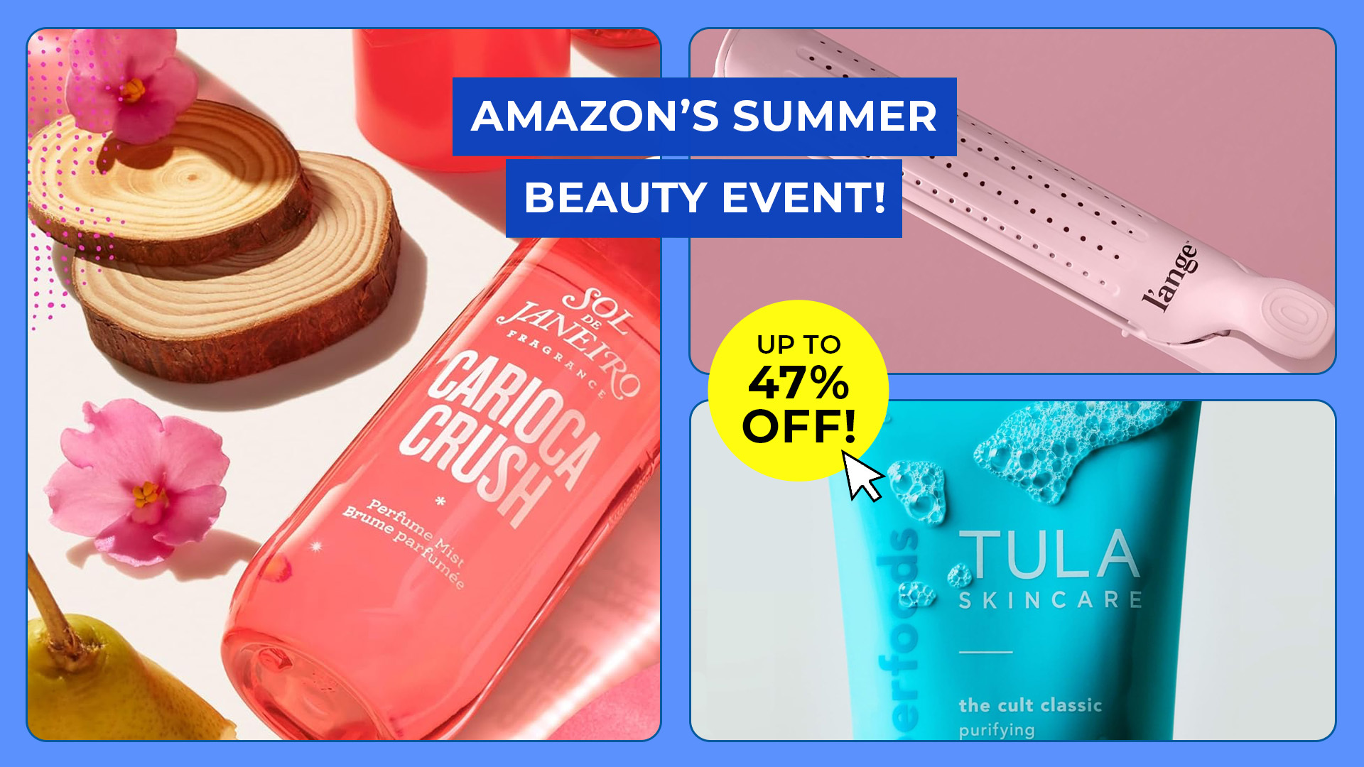 composite photo of beauty products from Amazon sale
