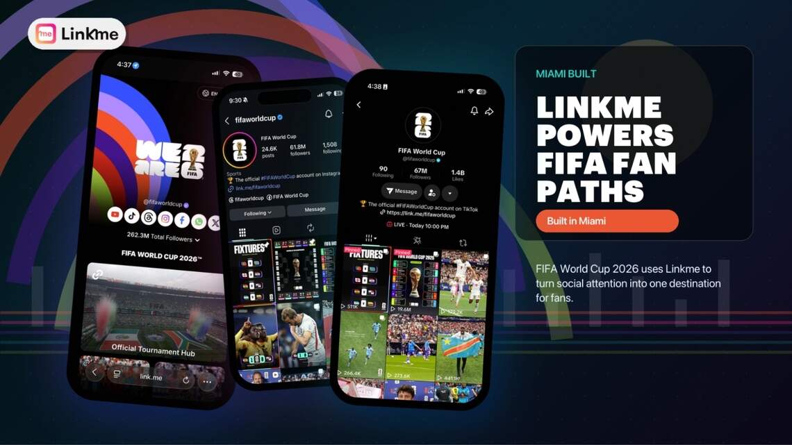 Miami-Based AI Tech Company Linkme Powers FIFA’s World Cup Link in Bio Hub Across Global Platforms