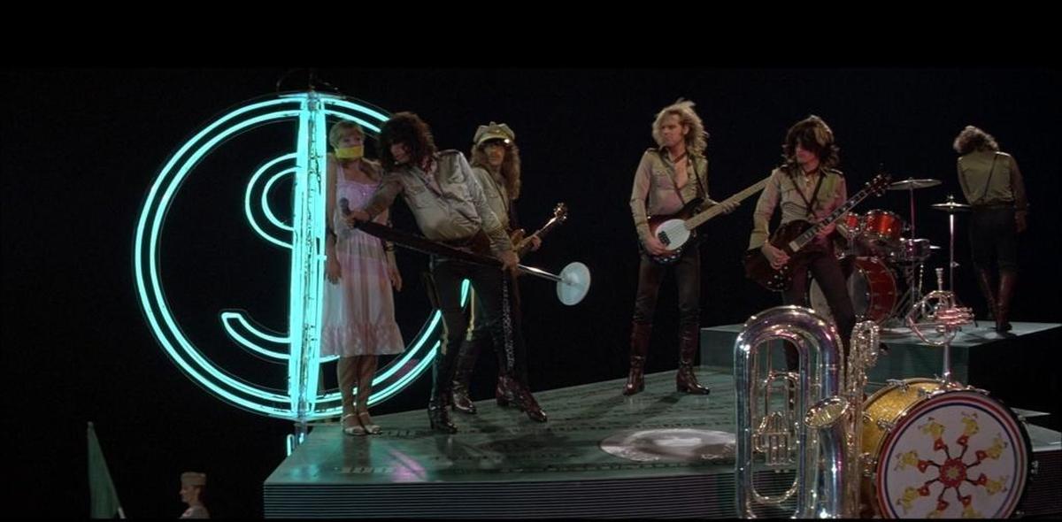 Aerosmith in “Sgt. Pepper’s Lonely Hearts Club Band.” Aerosmith scored a Top 40 hit with this performance of the Beatles’ “Come Together” in 1978.