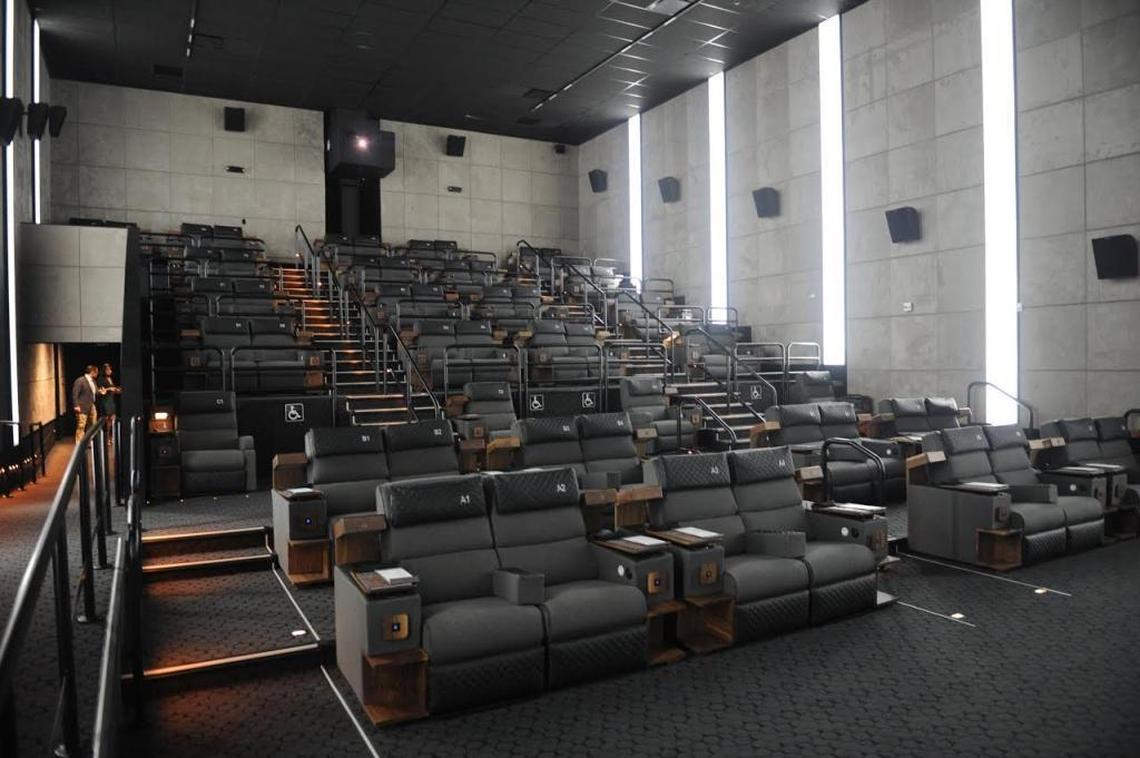 The reclining seats at CMX come with a blanket (and free popcorn).