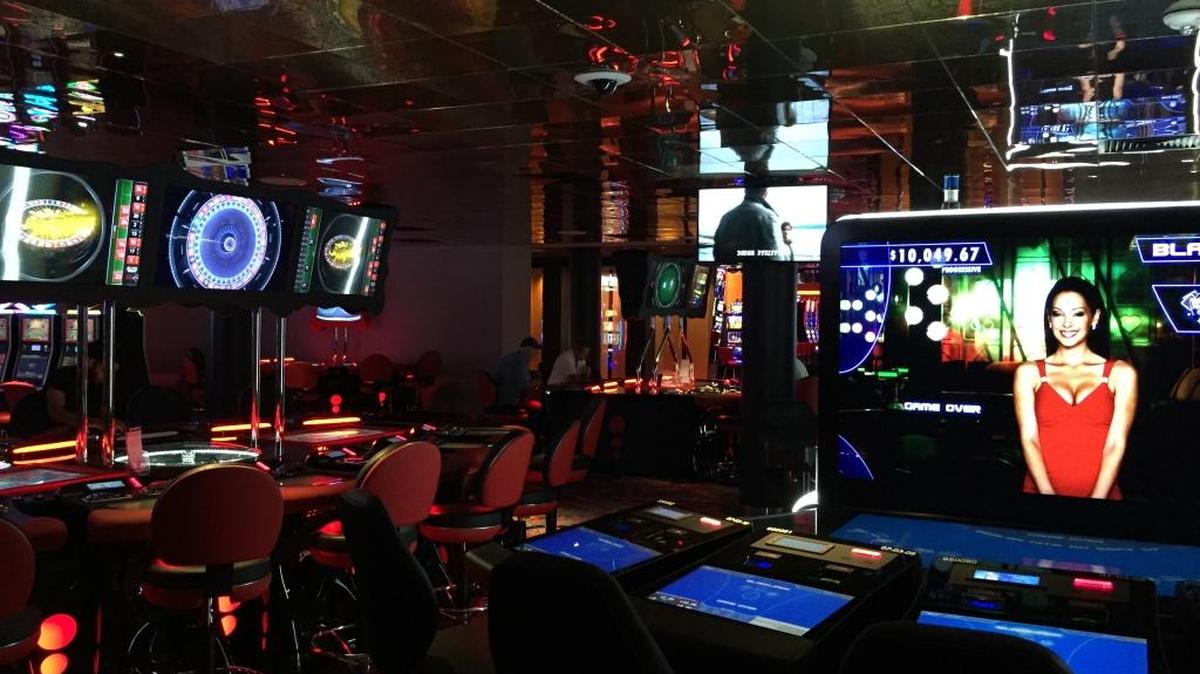 Electronic versions of games such as roulette and blackjack are popular at racetrack casinos, including the Casino @ Dania Beach