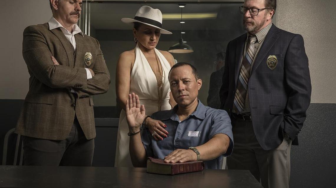 Nicholas Richberg, Zilah Mendoza, Yancey Arias and Stephen Anthony star in Miami New Drama’s world premiere ‘Confessions of a Cocaine Cowboy.’