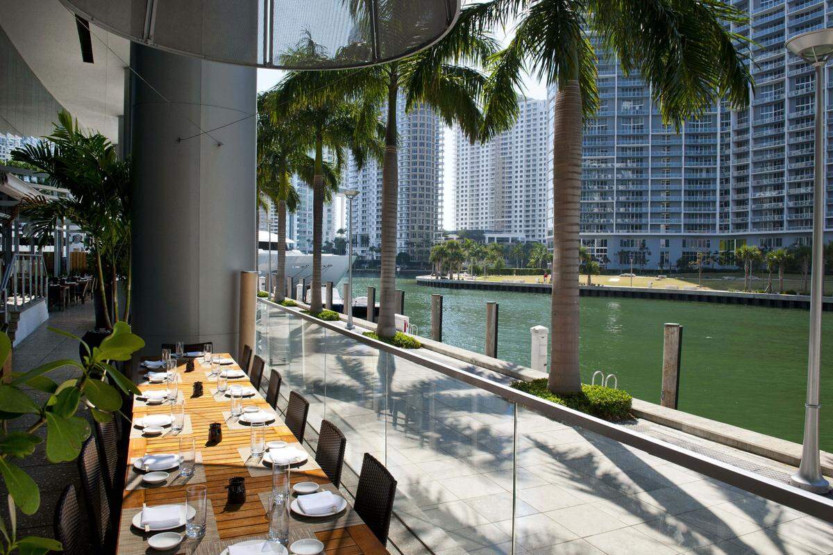Riverside dining at Zuma in Miami.