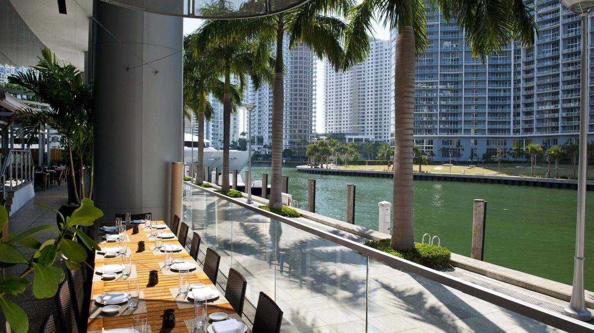 Riverside dining at Zuma in Miami.