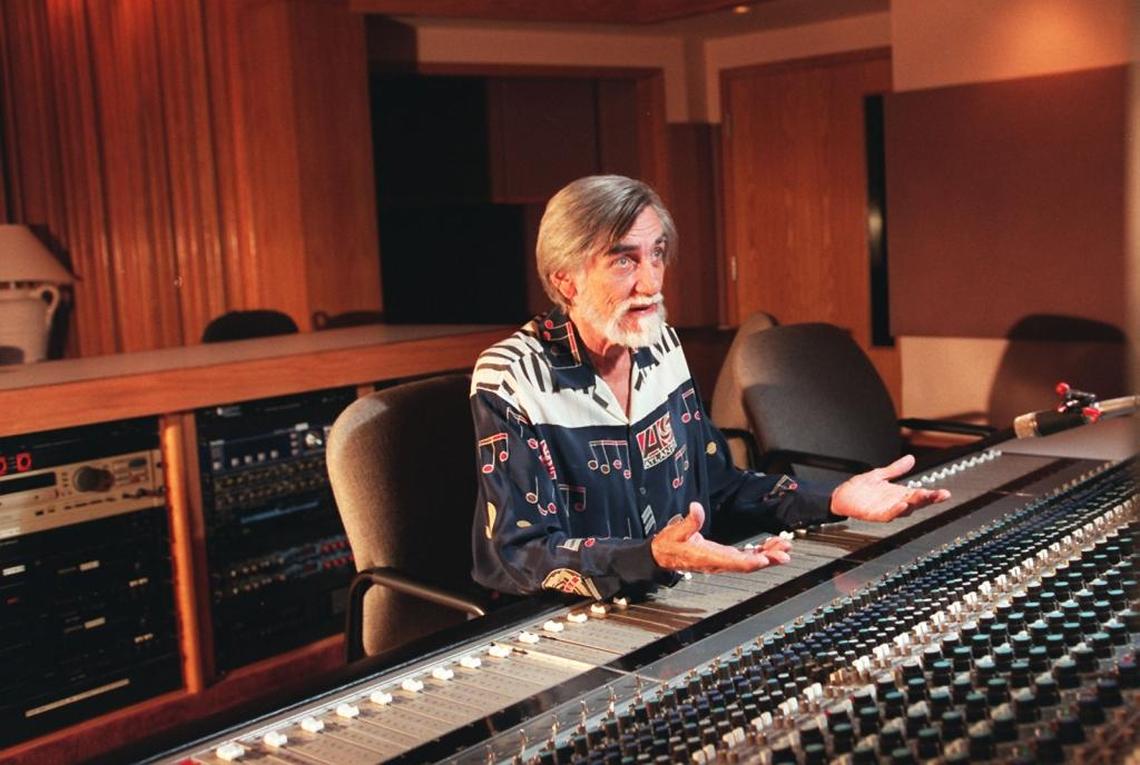 Tom Dowd in the studio at Criteria in North Miami on Oct. 1, 1996. Dowd produced classics by the Allman Brothers Band at the studio in the 1970s and 1990s.