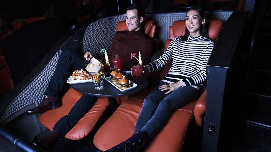 The iPic Premium Pods have fully reclining leather seats.