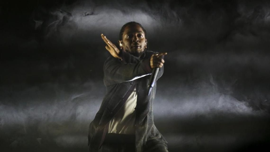 Kendrick Lamar performs during the second day of the Rolling Loud Festival in downtown Miami on Saturday, May 6, 2017.