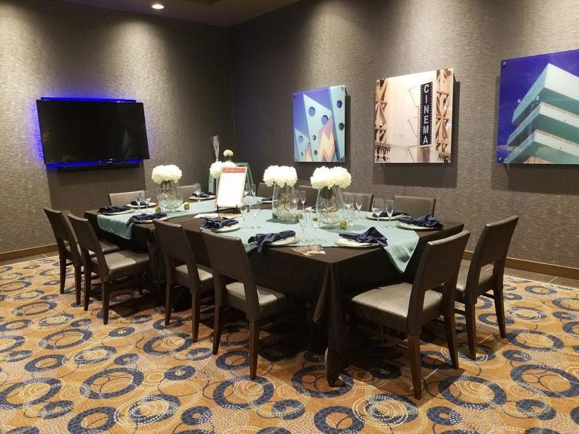 You can rent a private room for dinner at CineBistro at CityPlace Doral.
