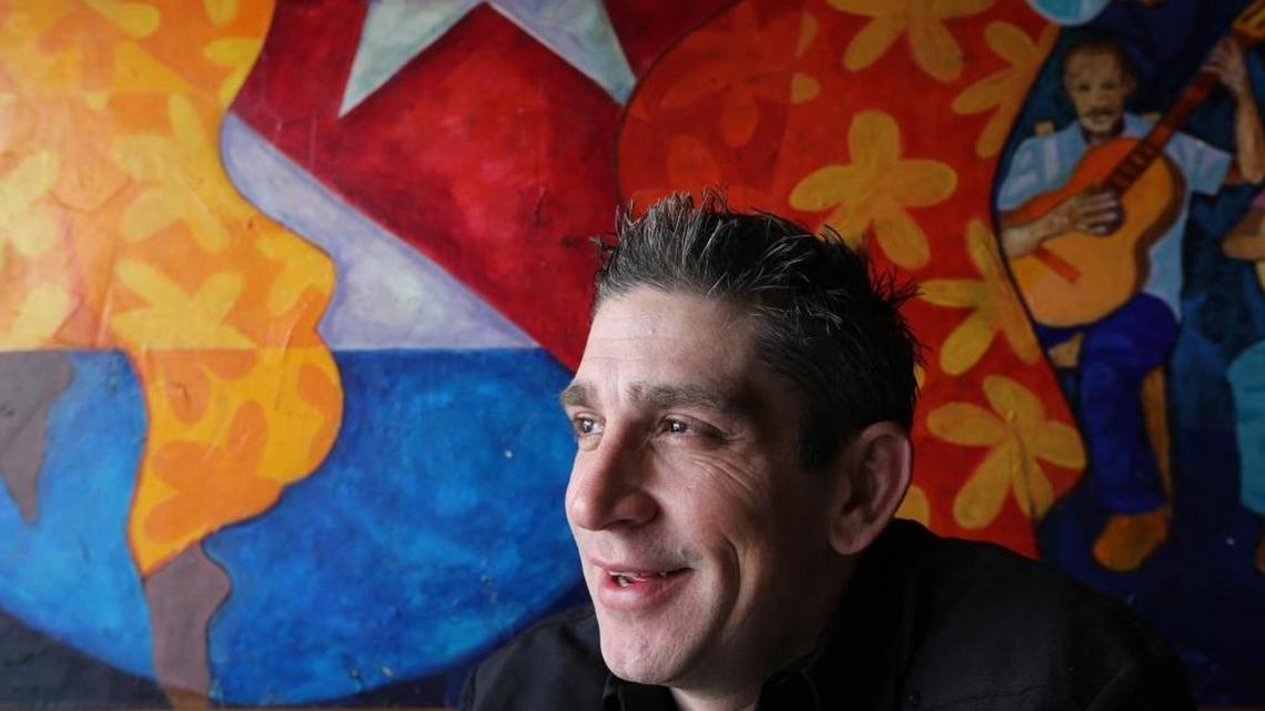 Richard Blanco at La Carreta restaurant in Miami.